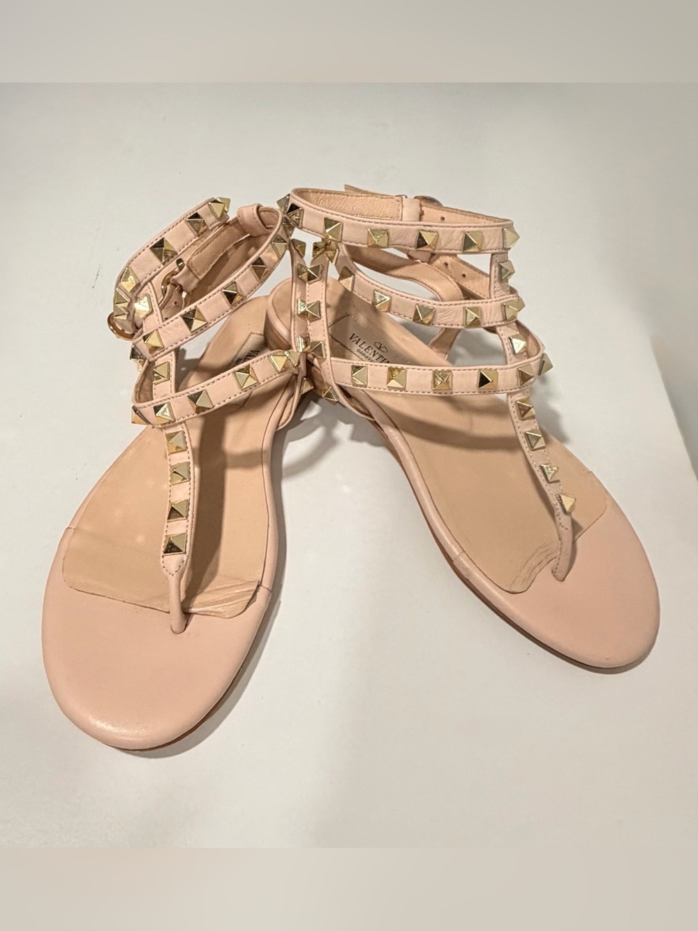 Valentino Pink Studded Gladiator Sandals